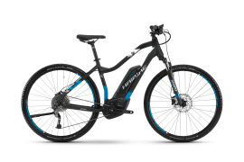 Электровелосипед Haibike Sduro Cross 5.0 women 500Wh 9s Alivio Черный с Голубым original 2017 Электровелосипед Haibike Sduro Cross 5.0 women 500Wh 9s Alivio Черный с Голубым original 2017